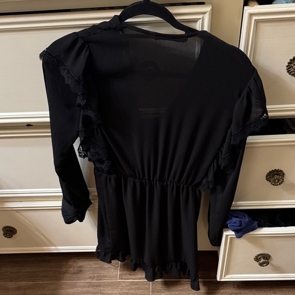 Zara Black Ruffled Dress - Picture 3 of 3